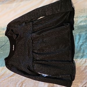 Garanimals 5T sparkly black and gold long sleeve tee